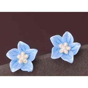 925 Sterling Silver Flower Delicate Earrings